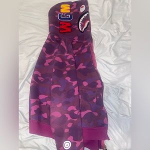 Purple Camo Bape Hoodie Size Large